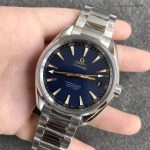 Premium Replica Uhr Omega Seamaster 231.10.42.21.03.006 blaues Wellenzifferblatt 41,5mm