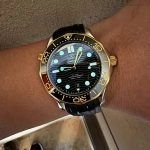 Premium Replica Uhr Omega Seamaster 210.22.42.20.01.001 in Bicolor Schwarz 42mm