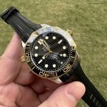 Premium Replica Uhr Omega Seamaster 210.22.42.20.01.001 in Bicolor Schwarz 42mm