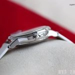 Premium Replica Uhr Omega De Ville 424.12.33.20.55.001 mit weißem Lederband 32,7 mm