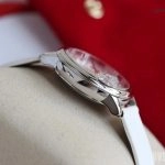 Premium Replica Uhr Omega De Ville 424.12.33.20.55.001 mit weißem Lederband 32,7 mm