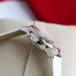 Premium Replica Uhr Omega De Ville 424.12.33.20.55.001 mit weißem Lederband 32,7 mm