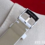 Premium Replica Uhr Omega De Ville 424.12.33.20.55.001 mit weißem Lederband 32,7 mm