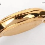 Super Clone Omega De Ville 424.53.40.20.02.002 in Goldoptik mit Lederband 39,5 mm