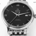 Premium Replica Uhr Omega De Ville 424.10.40.20.01.001 schwarzes Zifferblatt mit Edelstahlband 39,5 mm