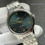 Premium Replica Uhr Omega De Ville Prestige 434.10.34.20.10.001 gruenes Zifferblatt Stahlband 34 mm