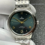 Premium Replica Uhr Omega De Ville Prestige 434.10.34.20.10.001 gruenes Zifferblatt Stahlband 34 mm