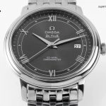 Premium Replica Uhr Omega De Ville Prestige 424.10.40.20.06.001 mit grauem Zifferblatt und Edelstahlband 39,5 mm