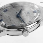 Premium Replica Uhr Omega De Ville Prestige 424.10.40.20.06.002 mit blauen Zeigern und Edelstahlband 39,5 mm