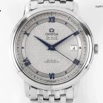 Premium Replica Uhr Omega De Ville Prestige 424.10.40.20.06.002 mit blauen Zeigern und Edelstahlband 39,5 mm