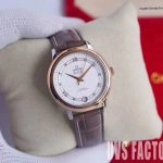 Premium Replica Uhr Omega De Ville 424.23.33.20.09.001 mit Satin-Zifferblatt und Bicolor 32,7 mm