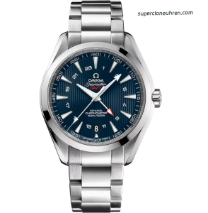 Premium Replica Uhr Omega Seamaster 231.10.43.22.03.001 mit blauem Zifferblatt aus Edelstahl 43mm