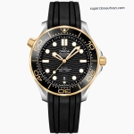 Premium Replica Uhr Omega Seamaster 210.22.42.20.01.001 in Bicolor Schwarz 42mm