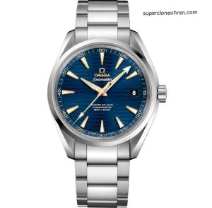 Premium Replica Uhr Omega Seamaster 231.10.42.21.03.006 blaues Wellenzifferblatt 41,5mm