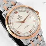 Premium Replica Uhr Omega De Ville 424.20.40.20.02.002 Bicolor Waben-Zifferblatt 39,5 mm