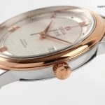 Premium Replica Uhr Omega De Ville 424.20.40.20.02.002 Bicolor Waben-Zifferblatt 39,5 mm