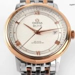 Premium Replica Uhr Omega De Ville 424.20.40.20.02.002 Bicolor Waben-Zifferblatt 39,5 mm
