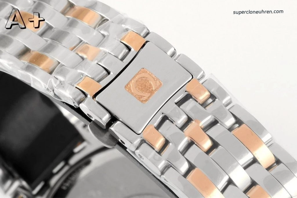 Premium Replica Uhr Omega De Ville 424.20.40.20.02.002 Bicolor Waben-Zifferblatt 39,5 mm
