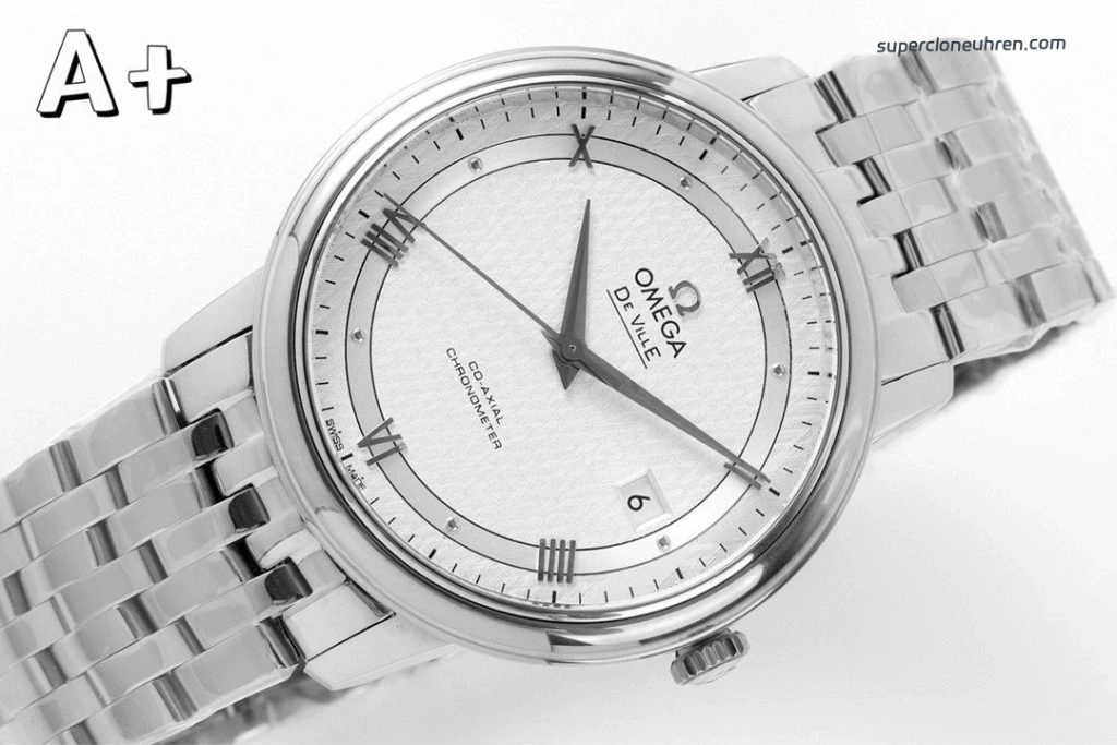 Premium Replica Uhr Omega De Ville 424.10.40.20.02.005 mit Waben-Zifferblatt und Edelstahlband 39,5 mm
