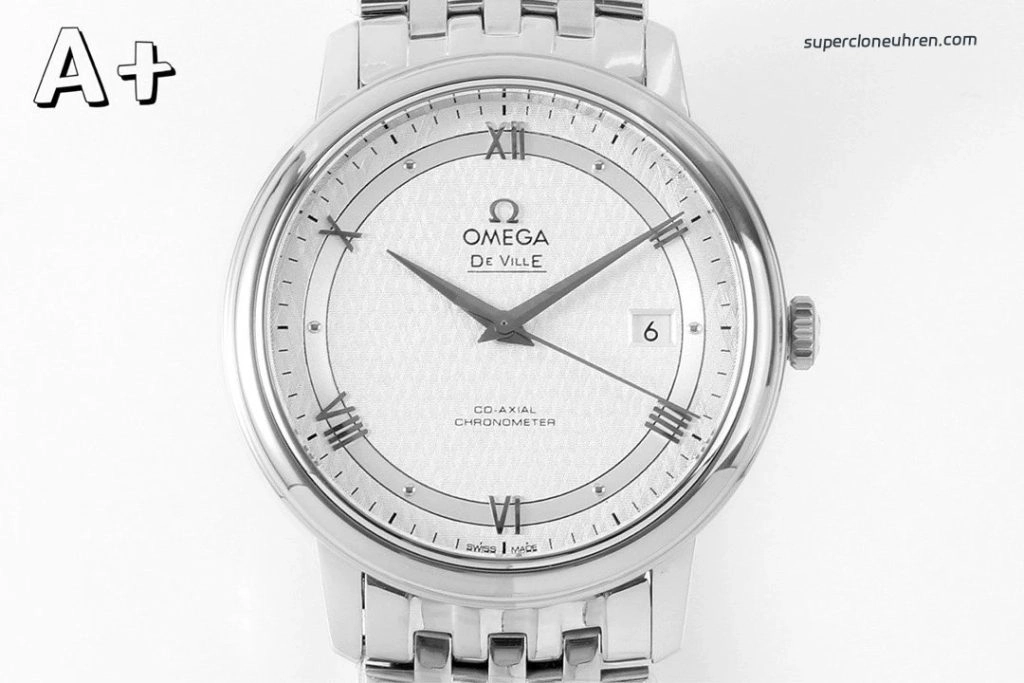 Premium Replica Uhr Omega De Ville 424.10.40.20.02.005 mit Waben-Zifferblatt und Edelstahlband 39,5 mm