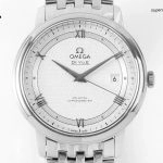Premium Replica Uhr Omega De Ville 424.10.40.20.02.005 mit Waben-Zifferblatt und Edelstahlband 39,5 mm
