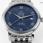 Premium Replica Uhr Omega De Ville 424.10.40.20.03.002 blaues Zifferblatt Edelstahlband 39,5 mm