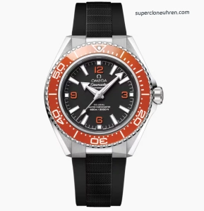 Premium Replica Uhr Omega Seamaster Planet Ocean 217.32.42.21.01.003 Edelstahl mit orangefarbener Lünette 42 mm