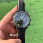 Super Clone Omega Speedmaster 311.92.44.51.01.004 mit Keramikgehäuse und Lederband 44,25 mm