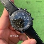 Super Clone Omega Speedmaster 311.92.44.51.01.004 mit Keramikgehäuse und Lederband 44,25 mm