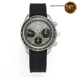Super Clone Omega Speedmaster 326.32.40.50.06.001 graues Zifferblatt mit Kautschukband 40 mm