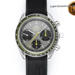Super Clone Omega Speedmaster 326.32.40.50.06.001 graues Zifferblatt mit Kautschukband 40 mm