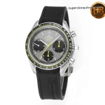 Super Clone Omega Speedmaster 326.32.40.50.06.001 graues Zifferblatt mit Kautschukband 40 mm