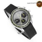 Super Clone Omega Speedmaster 326.32.40.50.06.001 graues Zifferblatt mit Kautschukband 40 mm