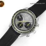 Super Clone Omega Speedmaster 326.32.40.50.06.001 graues Zifferblatt mit Kautschukband 40 mm