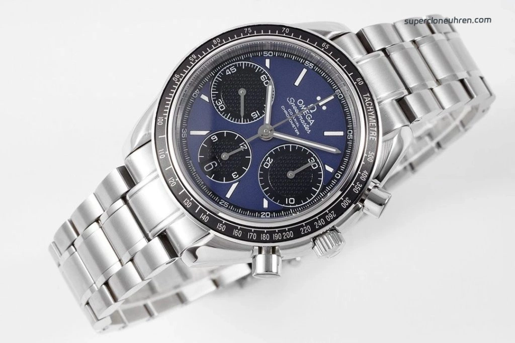 Super Clone Omega Speedmaster Racing 326.30.40.50.03.001 blaues Zifferblatt Edelstahlband 40mm