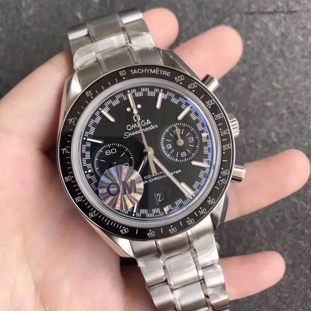 Super Clone Omega Speedmaster 329.30.44.51.01.001 mit schwarzem Zifferblatt 44,25mm