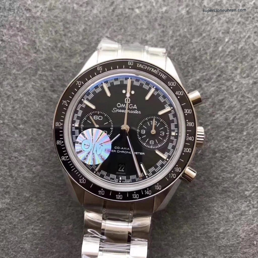 Super Clone Omega Speedmaster 329.30.44.51.01.001 mit schwarzem Zifferblatt 44,25mm