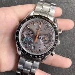1:1 Super Clone Uhr Omega Speedmaster 329.30.44.51.06.001 graues Zifferblatt mit Stahlband 44,25 mm