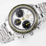 Super Clone Omega Speedmaster 326.30.40.50.04.001 weißes Zifferblatt Edelstahlband Chronograph 40mm