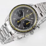 Premium Replica Uhr Omega Speedmaster 326.30.40.50.06.001 mit Stahlband und gelben Akzenten 40mm