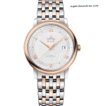 Premium Replica Uhr Omega De Ville 424.20.40.20.02.002 Bicolor Waben-Zifferblatt 39,5 mm