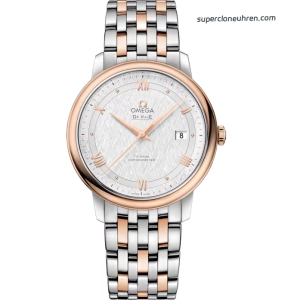 Premium Replica Uhr Omega De Ville 424.20.40.20.02.002 Bicolor Waben-Zifferblatt 39,5 mm