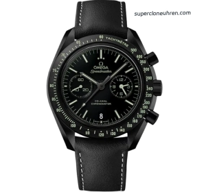 Super Clone Omega Speedmaster 311.92.44.51.01.004 mit Keramikgehäuse und Lederband 44,25 mm
