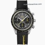 Super Clone Omega Speedmaster 326.32.40.50.06.001 graues Zifferblatt mit Kautschukband 40 mm