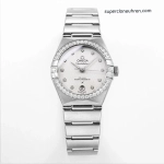 Premium Replica Uhr Omega Constellation 131.15.29.20.52.001 Edelstahl mit Diamantbesatz 29mm