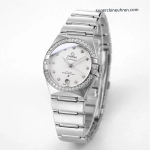 Premium Replica Uhr Omega Constellation 131.15.29.20.52.001 Edelstahl mit Diamantbesatz 29mm