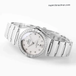 Premium Replica Uhr Omega Constellation 131.15.29.20.52.001 Edelstahl mit Diamantbesatz 29mm