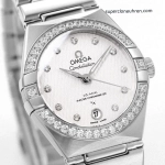 Premium Replica Uhr Omega Constellation 131.15.29.20.52.001 Edelstahl mit Diamantbesatz 29mm