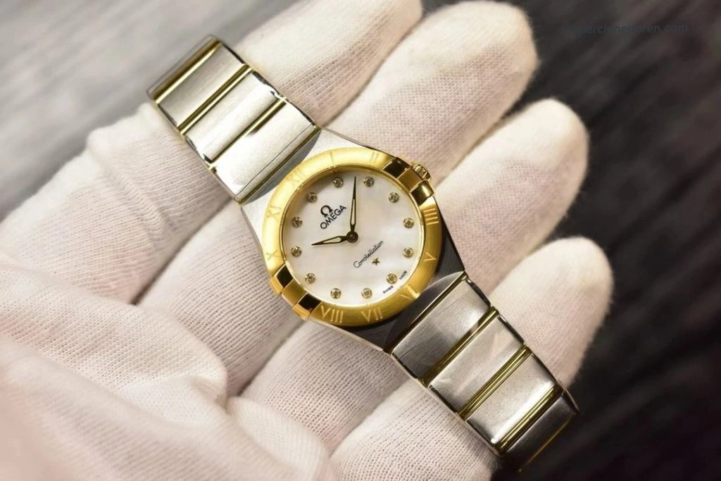 Super Clone Omega Constellation 131.10.28.60.55.002 Perlmutt-Zifferblatt Bicolor 28mm
