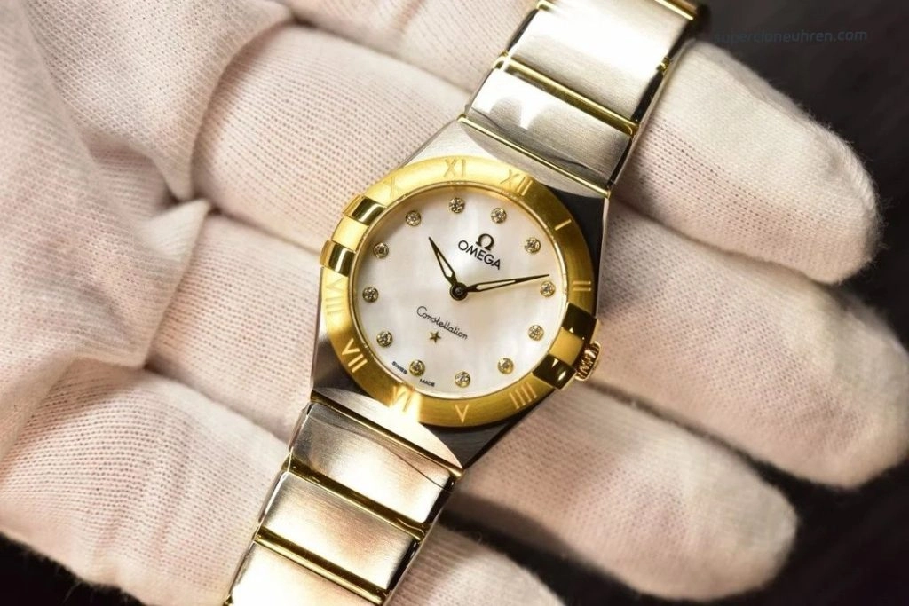 Super Clone Omega Constellation 131.10.28.60.55.002 Perlmutt-Zifferblatt Bicolor 28mm